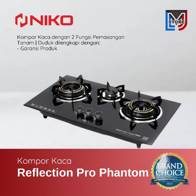 KOMPOR 3 TUNGKU | NIKO REFLECTION PHANTOM ( Bisa Tanam atau Bisa Duduk )