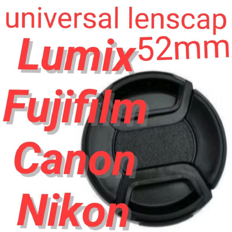 Tutup lensa kamera Fuji 52mm lenscap Fuji 15-45mm lens cap 52 mm cap lensa fujifilm kit 15 45 mm kit