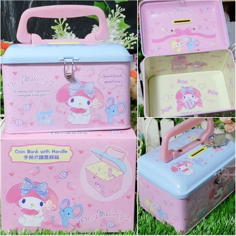 Celengan Kaleng / Piggy Coin Bank / Kotak Penyimpanan Uang Koin Serbaguna / Brankas Kecil Mainan San