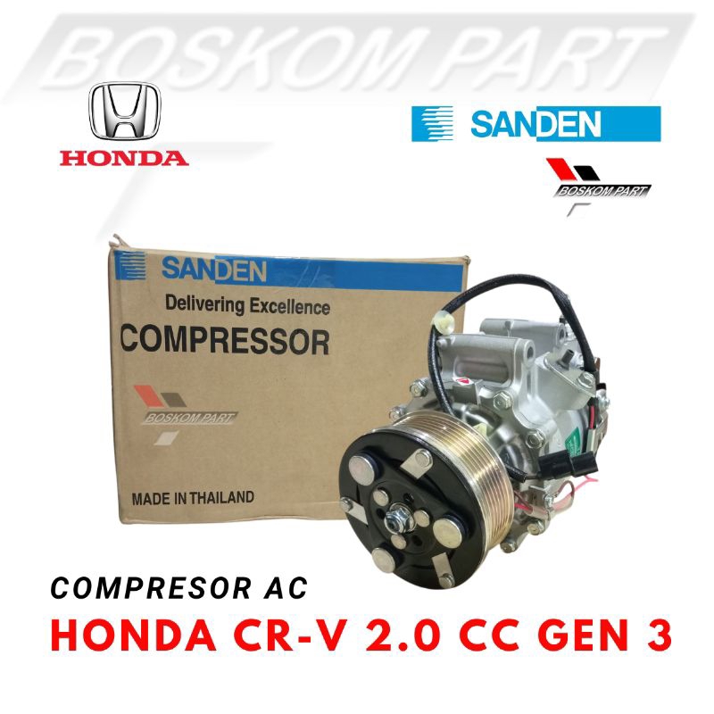 Kompresor ac Honda CRV 2.0 cc GEN 3 CR-V 2007 - 2012 Original Sanden
