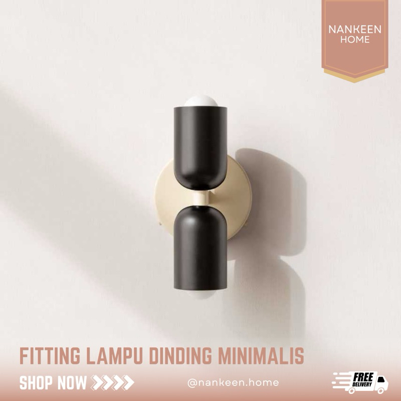 nankeen - Fitting Lampu Dinding Minimalis Indoor/Lampu Hias Minimalis/Lampu Dinding Nordic Indoor