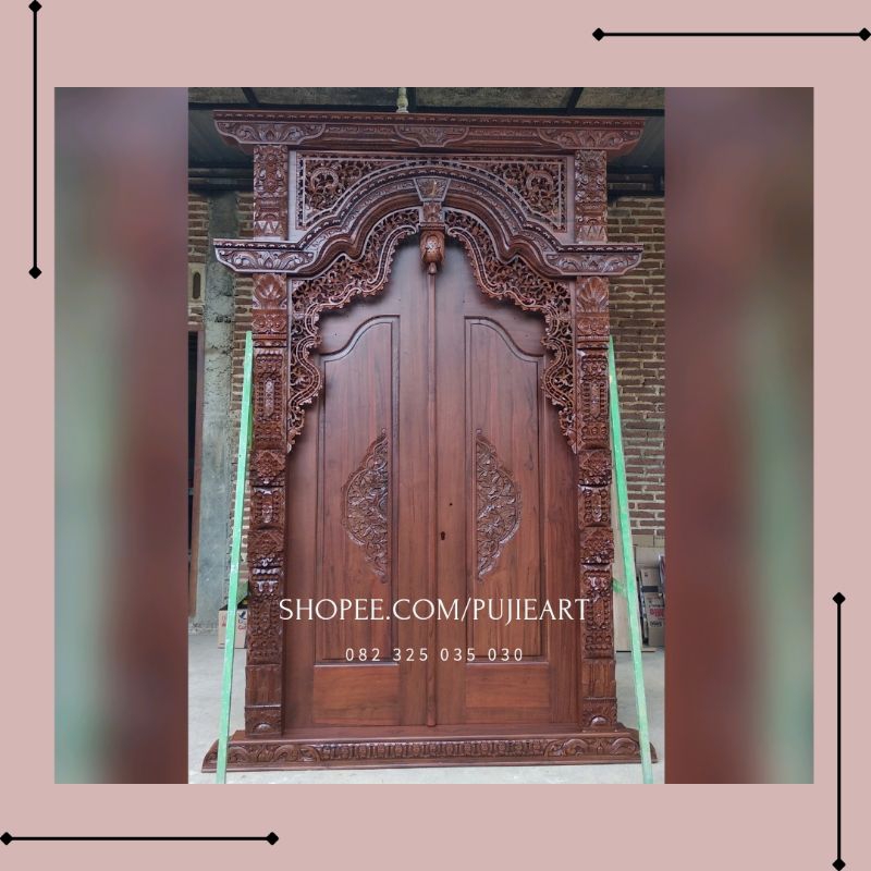 Pintu Gebyok Minimalis Kayu Jati Jepara