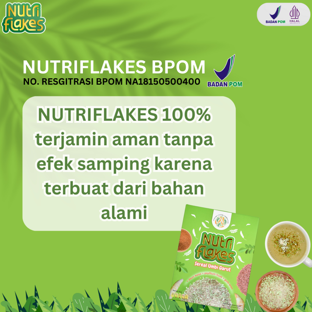 

QH Nutriflakes Sereal Sehat Solusi Atasi Magh, Gerd dan Asam Lambung Halal & BPOM