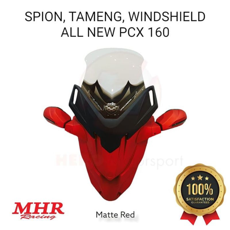 TAMENG PLUS SPION LIPAT ALL NEW PCX 160 tameng pcx 160 new lokal mhr tameng depan visor spion pcx 15