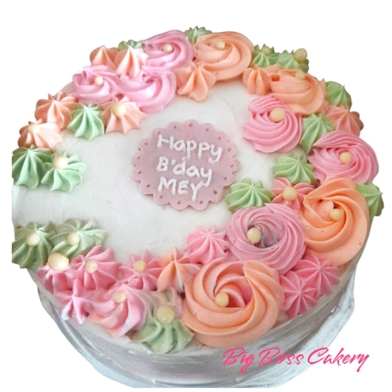 

FLOWER BUNGA BUTTERCREAM CAKE