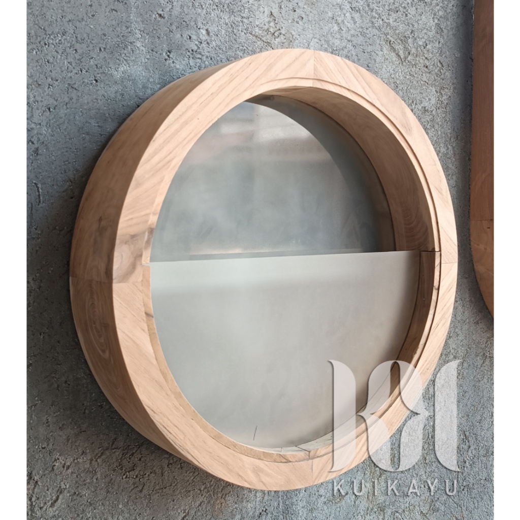 KJ60 Kusen Jendela Kamar Mandi Bulat Bundar Paten Kayu Jati