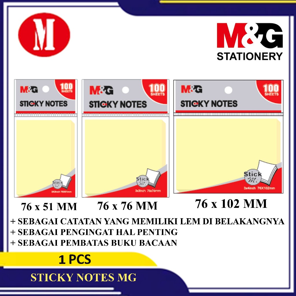 

M&G Sticky Note Yellow Color
