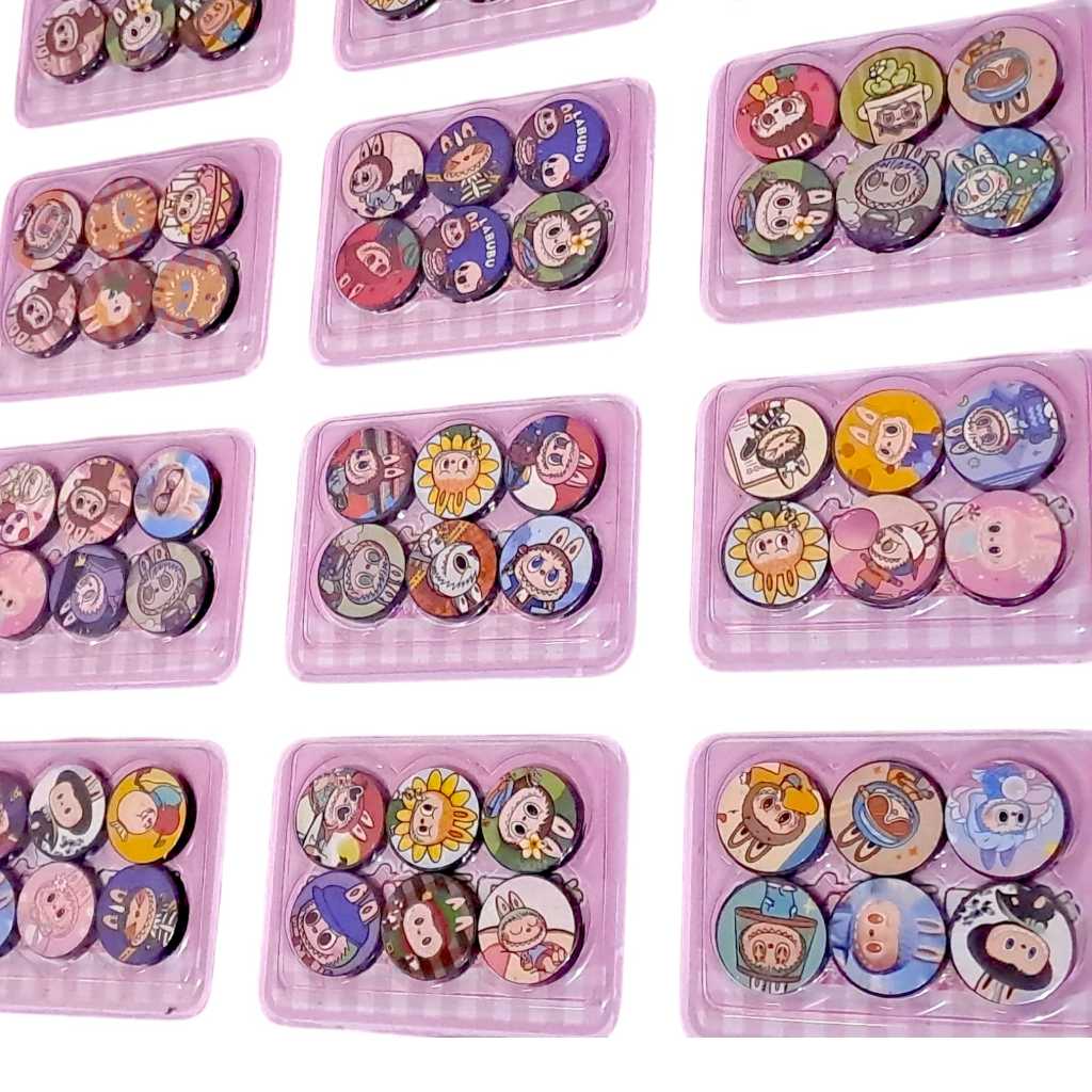 [ML] Mainan Edukasi MAGNET COIN LABUBU isi 5 / magnet koin fancy gambar/ mengenal medan magnet [EDUF