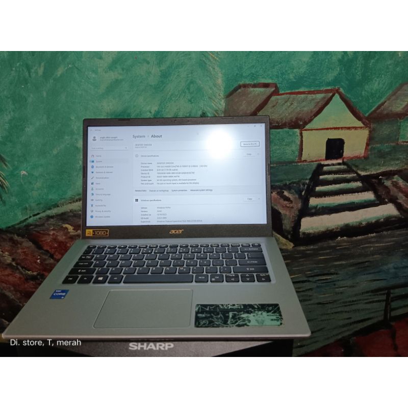 Laptop acer aspire 5 i5 gen 11 ssd 256