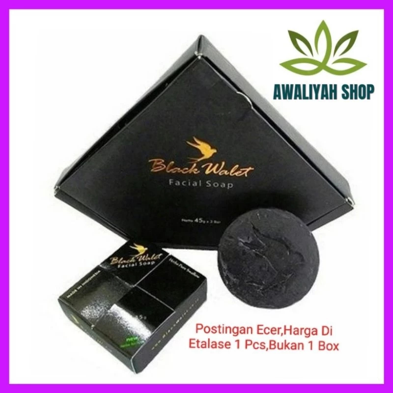 SABUN BLACK WALET FACIAL SOAP ASLI ORIGINAL isi 3 pcs ORI BlackWalet