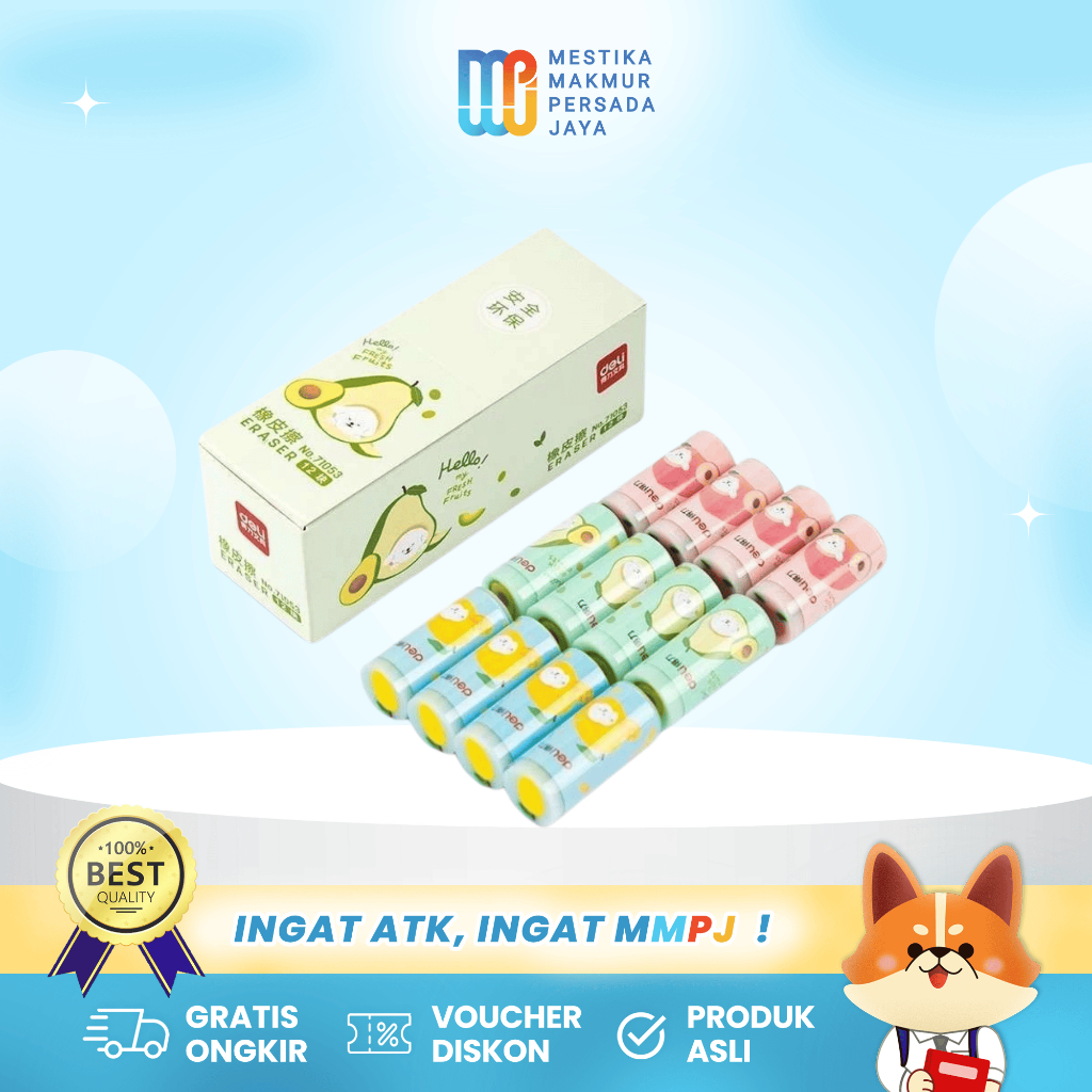 

Deli Penghapus Pensil Karakter Lucu Berbentuk Buah 71053