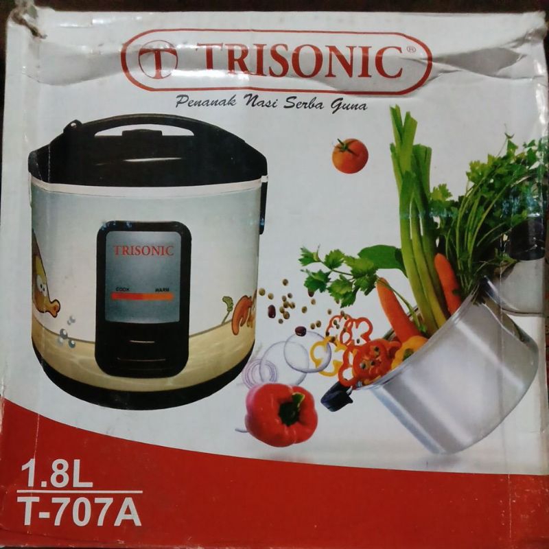 Magic Com / Penanak Nasi / Rice Cooker 1.8 Liter Trisonic T-707A Baru