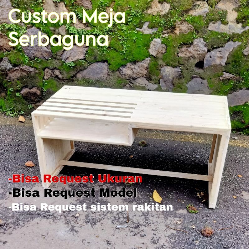 Custom Meja Lesehan Meja Belajar Meja Serbaguna Aesthetic