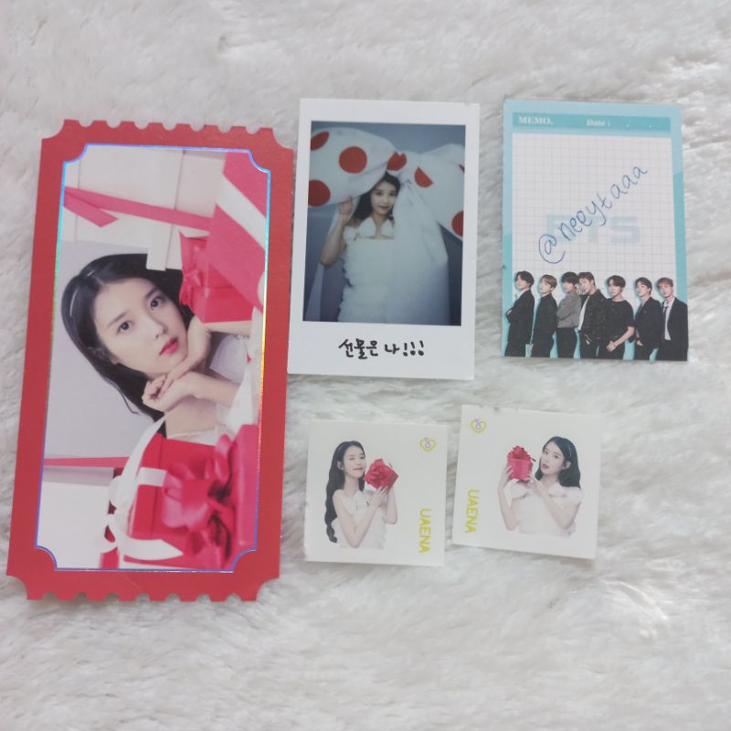 IU official photocard ticket sticker set pob lightstick I-Ke