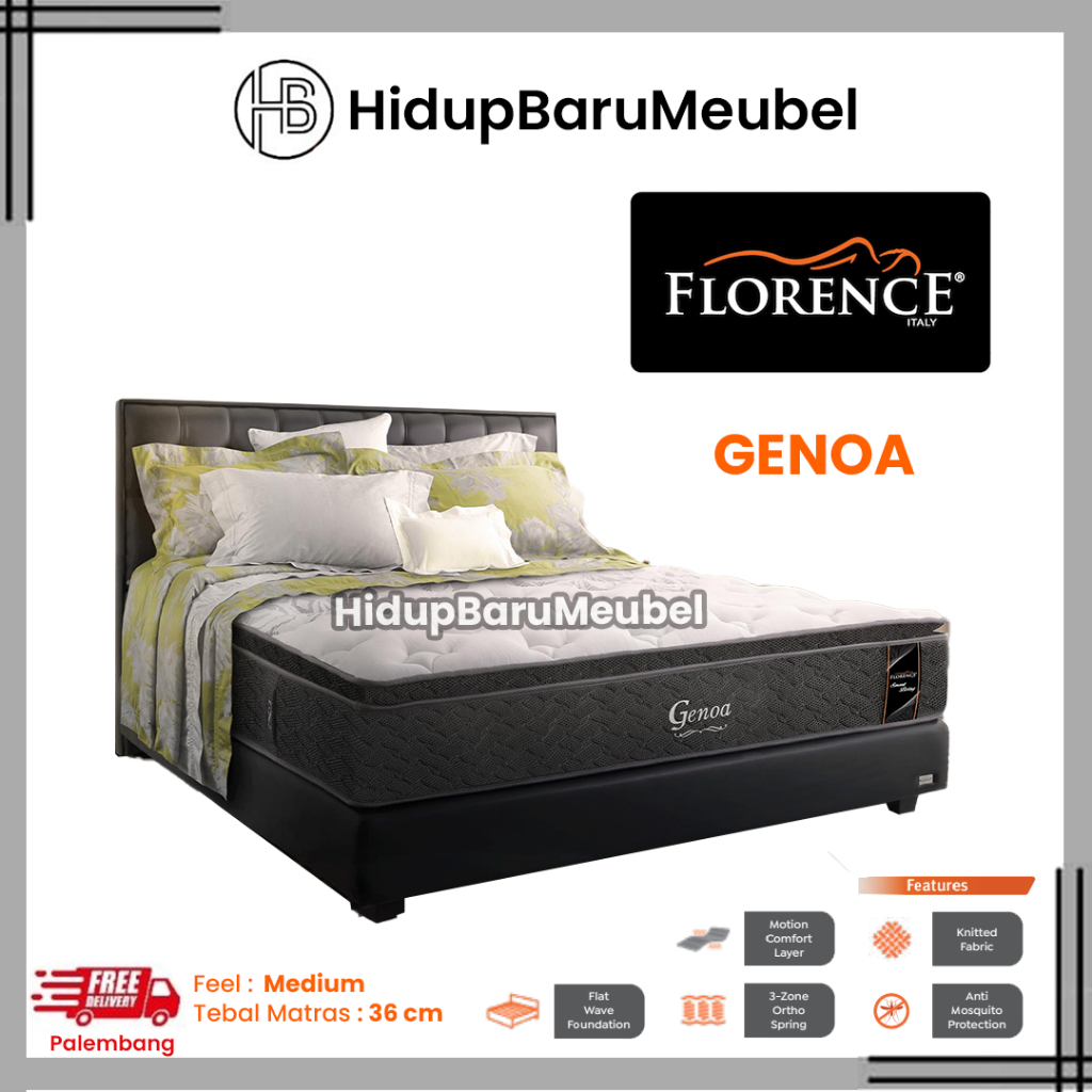 Springbed Florence GENOA / Kasur Matras Spring Bed Florence / Tempat Tidur Hotel Tebal