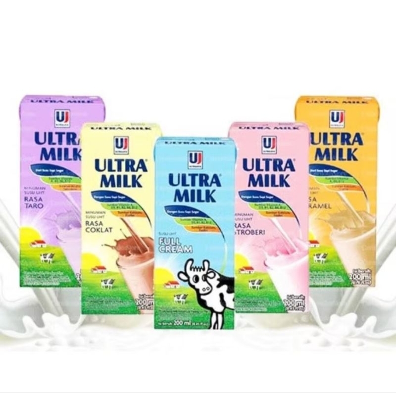 

Susu ultra milk ukuran 200ml 1 dus isi 24 pcs