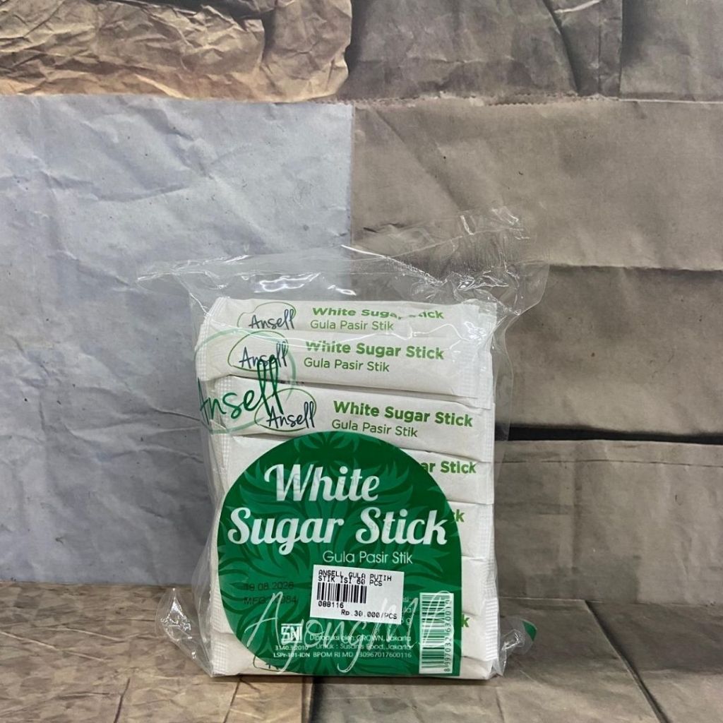 

ANSELL WHITE SUGAR STICK 60STIKx8GR GULA PASIR STIK