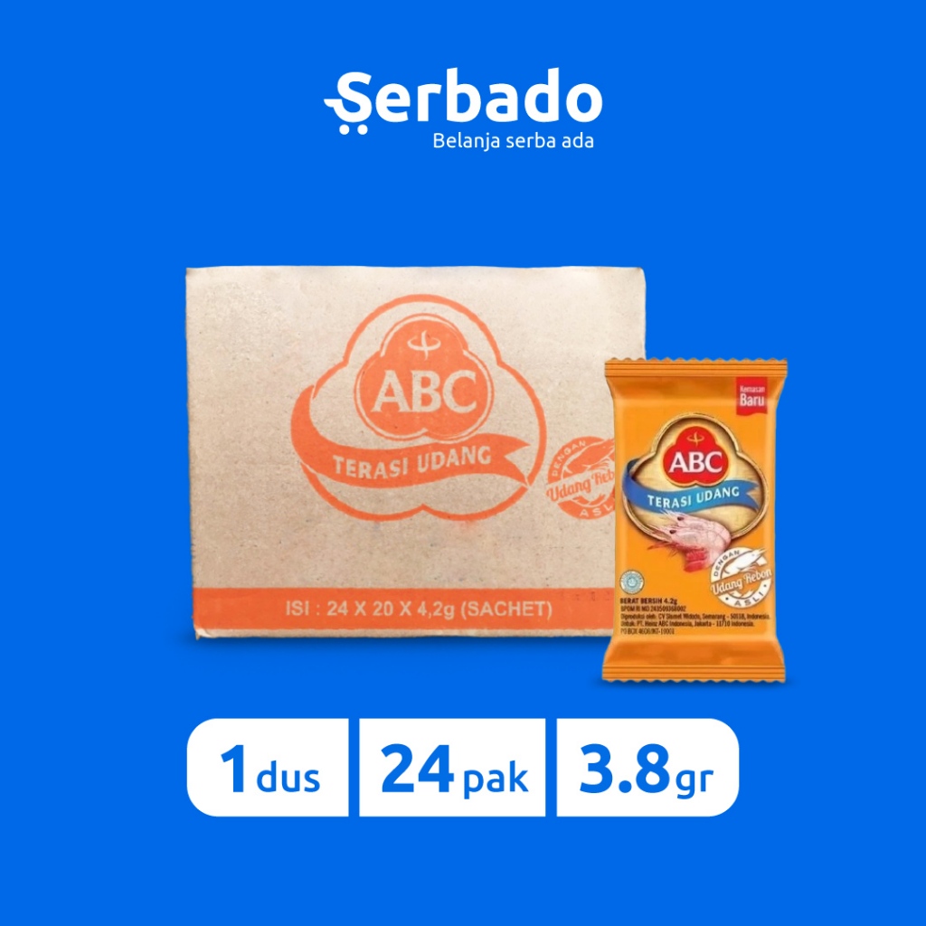 

ABC Terasi Udang Kemasan Sachet 3.8gr 1 Dus (Isi 24 Pak)