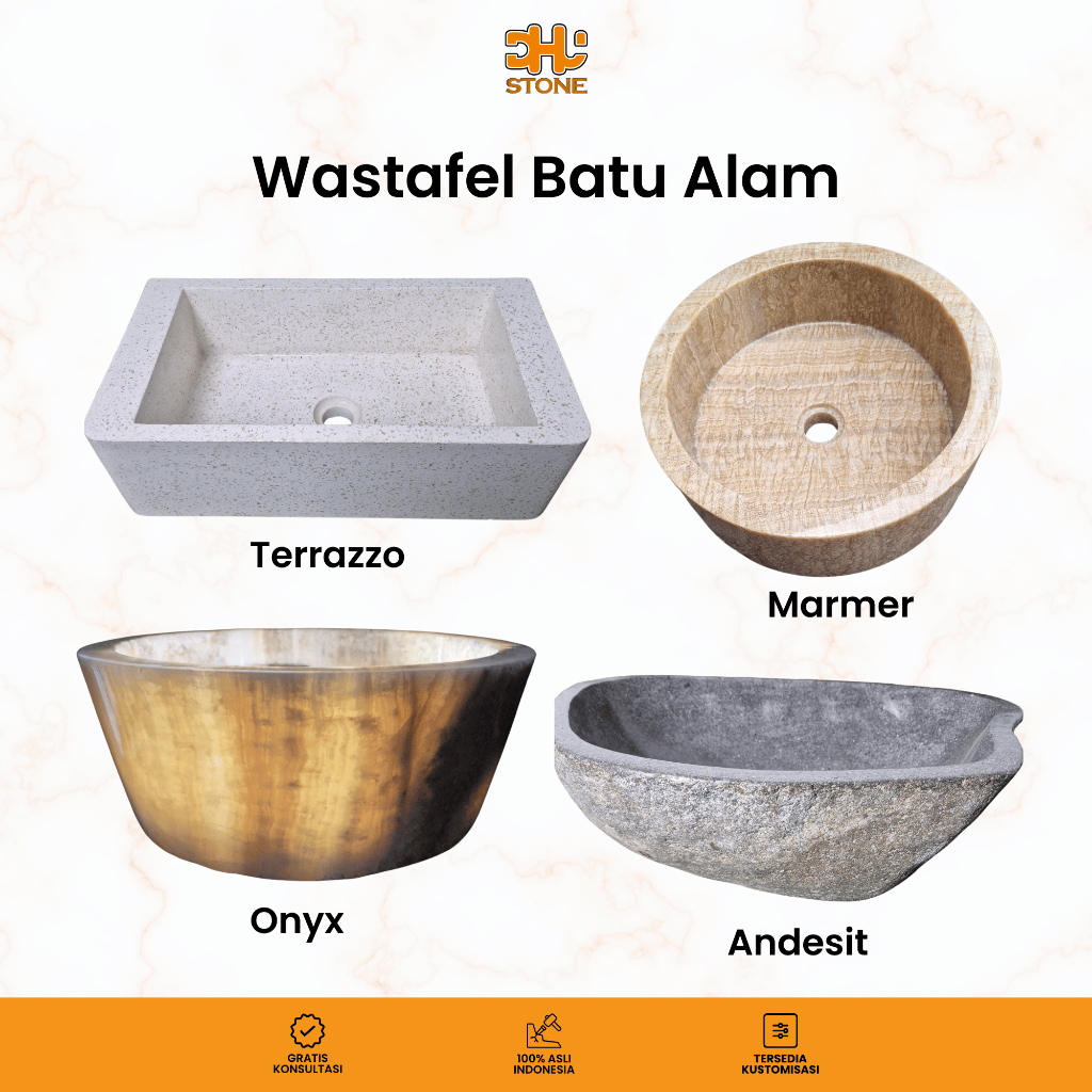 Wastafel Batu Alam
