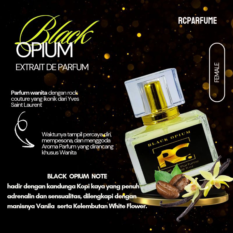 Black Opium Parfum Pria Wanita Tahan Lama - Bibit Parfum Premium Murah Spray 35ml
