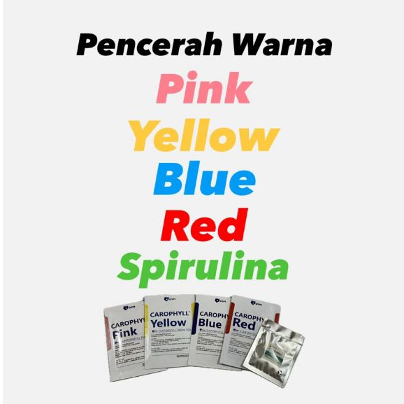 Pencerah Warna Ikan Color Blue Red Yellow Pink Spirulina Enlightener