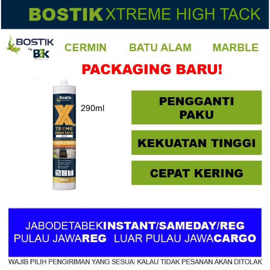 Lem Perekat Quadra Granite Slab Bostik No More Nails High Tack H785 H 785 Xtreme High Tack (Nama Bar