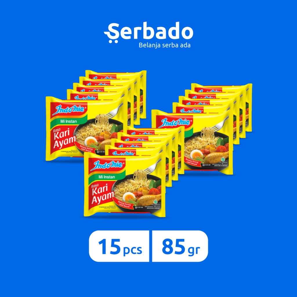 

Indomie Kuah Kari Ayam 72gr (Isi 15 pcs)