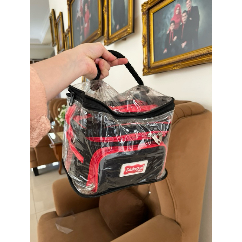 cooler bag tas asi dialogue free ice gel dan botol kaca