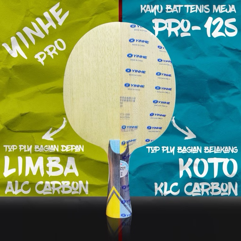 Kayu Bet Pingpong Tenis Meja YINHE PRO 12S Original