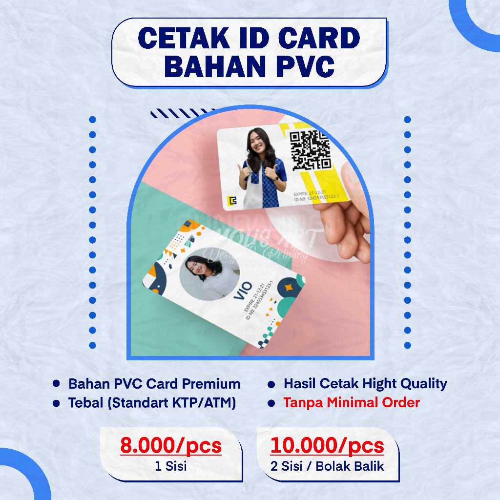 

CETAK ID CARD BAHAN PVC TEBAL SEPERTI KTP PVC CUSTOM DESAIN SUKA SUKA