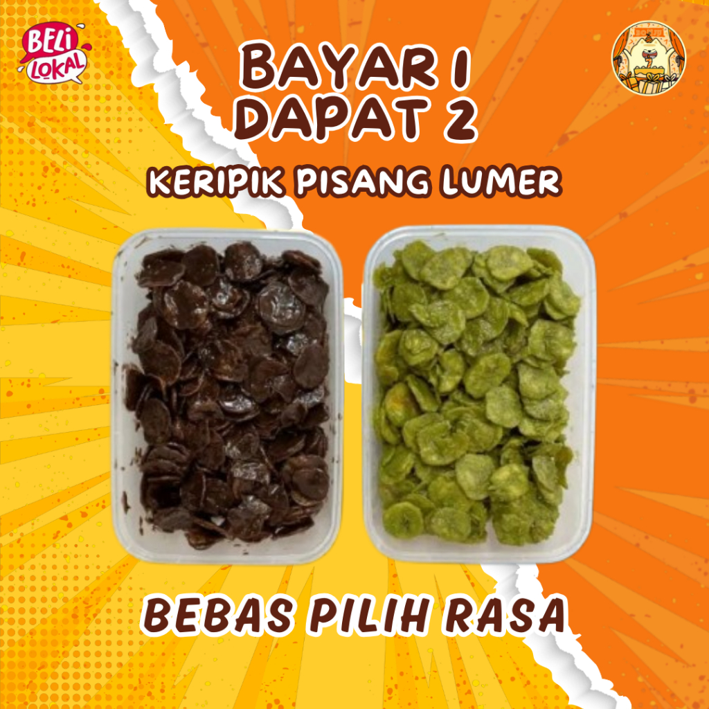 

(BUY 1 GET 1) Keripik Pisang Lumer Toples 500ML x 2 Keripik & Camilan Isi Pisang Berbagai Varian