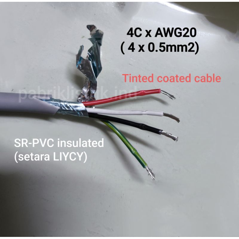 Kabel screen 4C x AWG20 setara LIYCY 4x0.5mm 4 x 0.5 mm brand LS cable