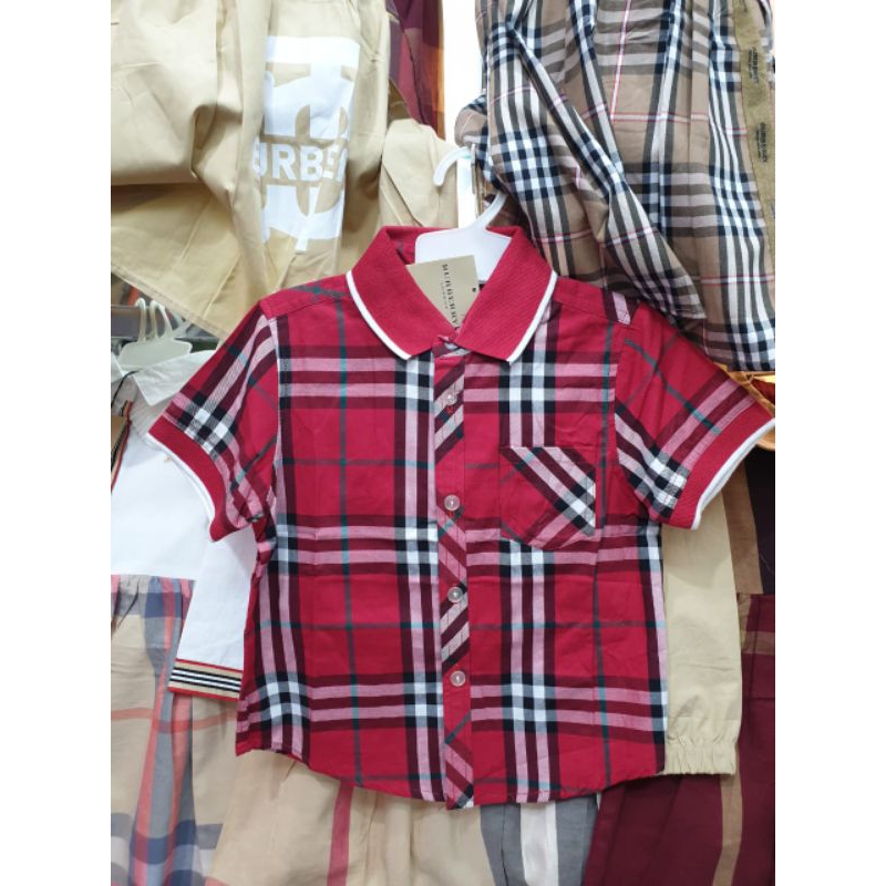 kemeja anak burberry