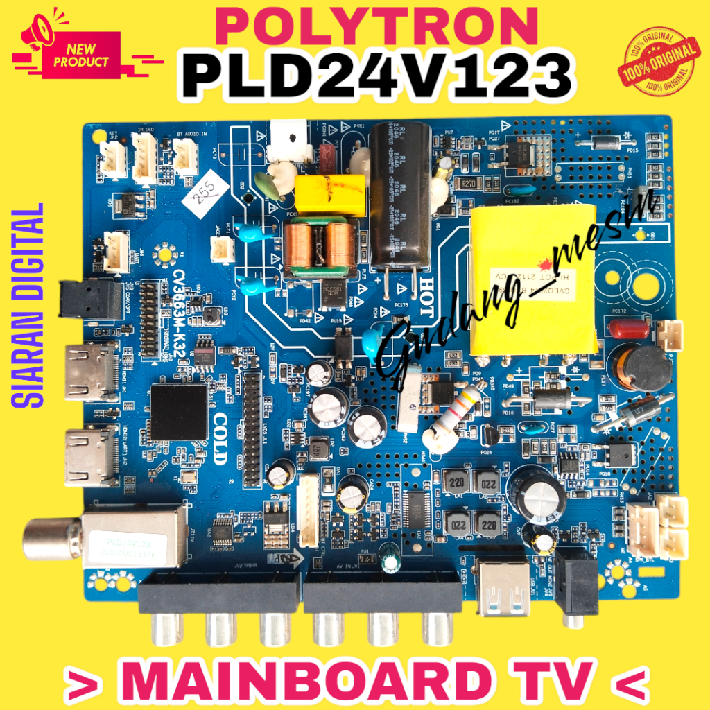 MAINBOARD TV POLYTRONPLD24V123  / MB TV POLYTRONPLD24V123/ MESIN TV POLYTRONPLD24V123 / MODULTV POLY