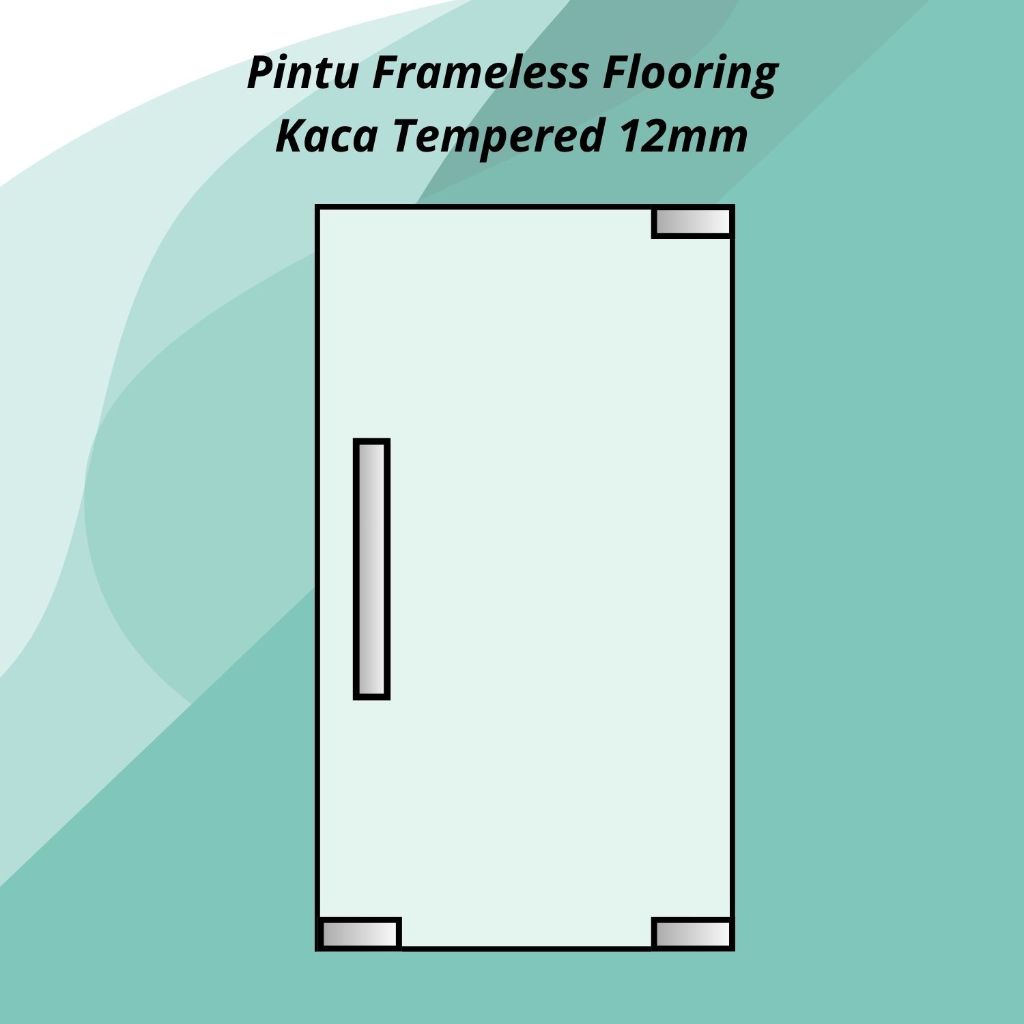 Pintu kaca, pintu floorhinge kaca 12mm tempered