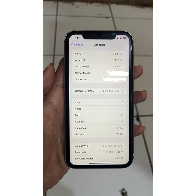 iPhone 11 64GB Garansi iBox (Bypass Cell)