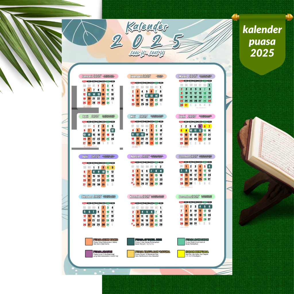 

Kalender Puasa Islam Dilengkapi Note Untuk Rencana Schedule Bulanan