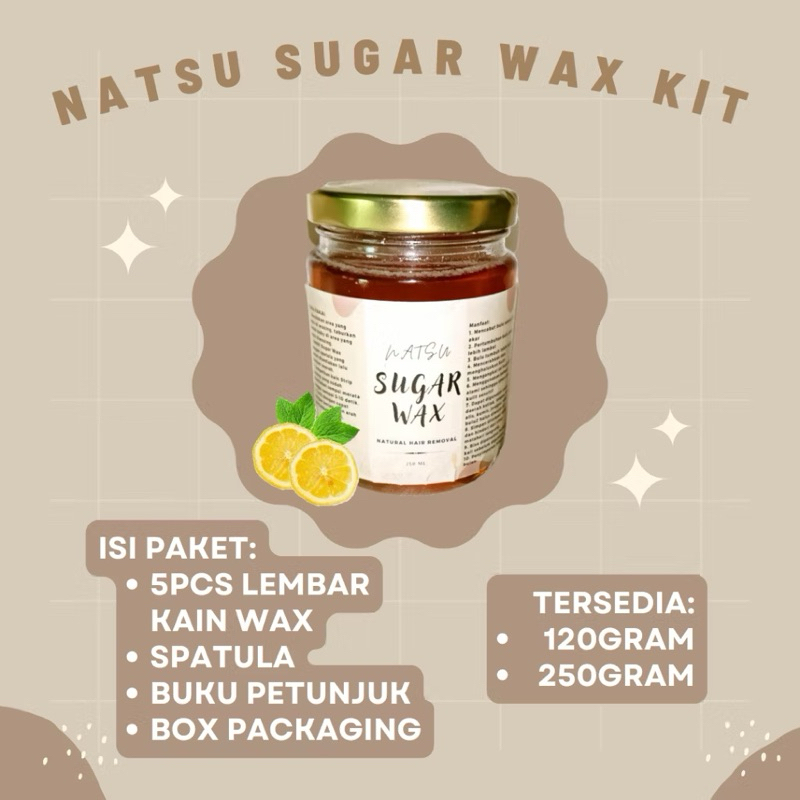 250Gr Sugar Wax By Natsu Sugar Waxing Cold Wax Penghilang Bulu Pencabut Bulu Pembersih Bulu Rambut K