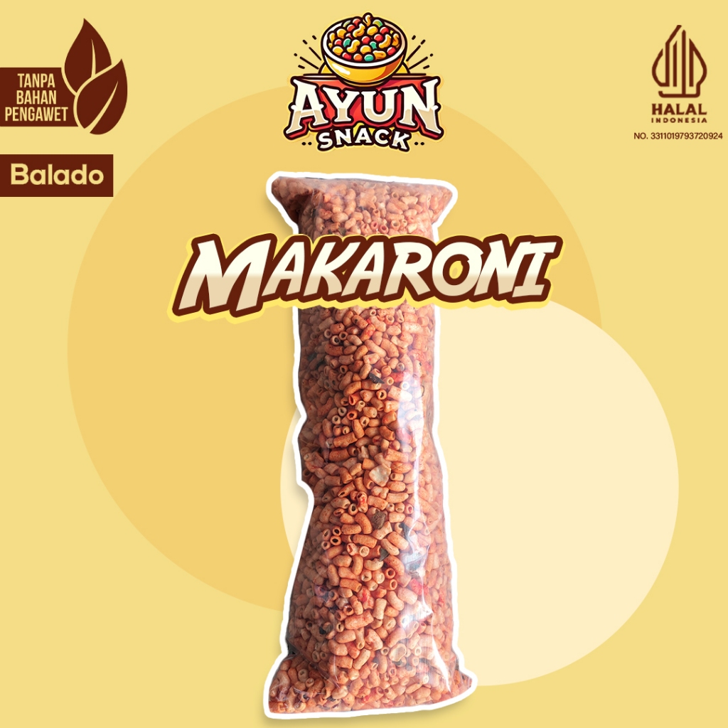 

MAKARONI BANTET 1KG - Cemilan Pedas Renyah & Gurih [JAMINAN RASA]