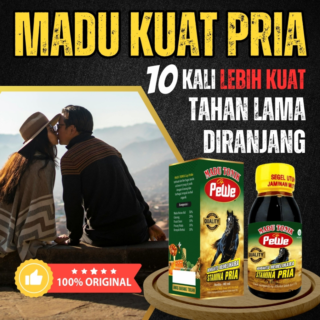 

Madu Tonik Pewe Ori Madukuat Rahasia Pria Perkasa Kuat Tahan Lama Di Ranjang Tanpa Efek Samping 80ML