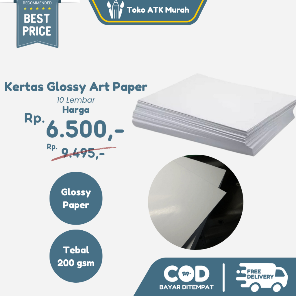 

Art paper A4 isi 10 lembar/pak 200 gram