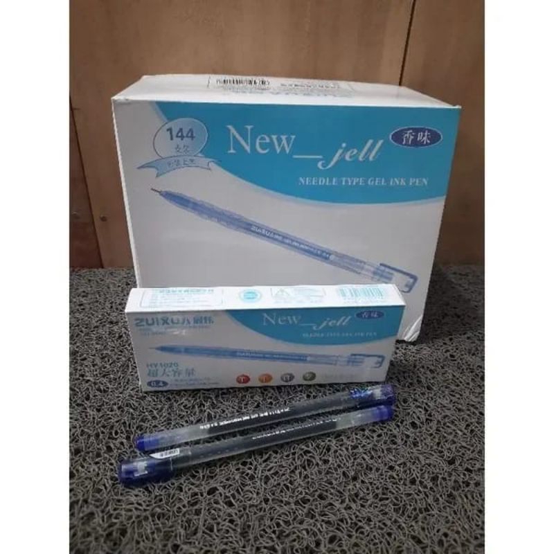 

(12pcs) Bulpen new jell hitam biru gell ink pen 0,44 mm grosir.