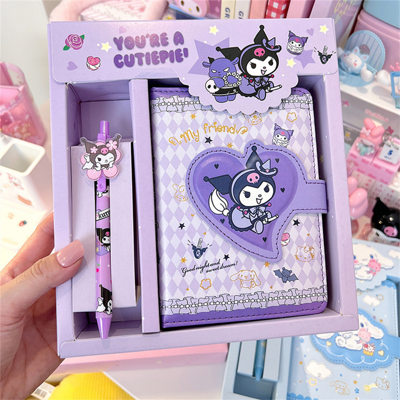 

Notebook 2in 1 Buku Tulis Anak Magnet Buku Memo dan Pen Kuromi Cinnamoroll Melody