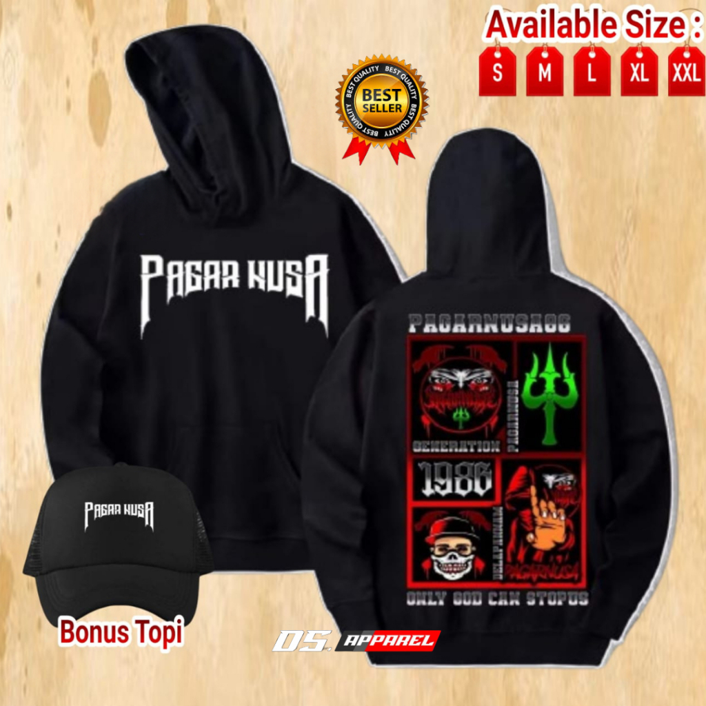 HOODIE JUMPER PAGAR NUSA/DESAIN KEREN BONUS TOPI/HOODIE PRIA