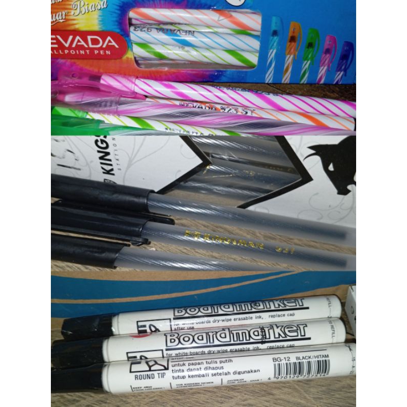

pulpen non cair & spidol papan tulis