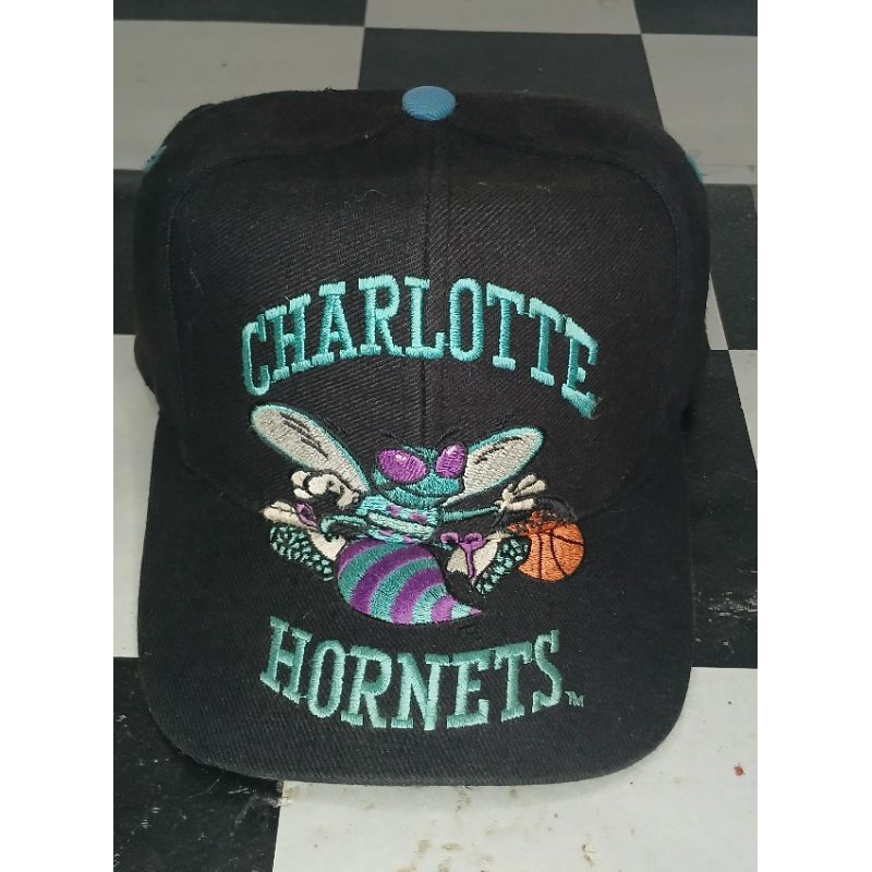 topi snapback charlotte hornets vintage by ajd signature