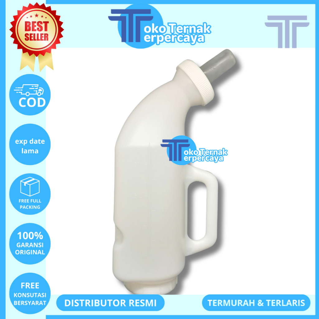 BOTOL DOT SAPI 2.5 LITER PUTIH - BOTOL DOT ANAK SAPI PEDET 2.5 LITER - DOT BERKUALITAS