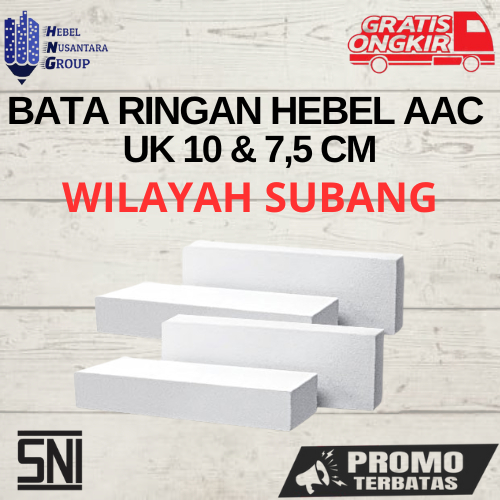 Bata ringan / Hebel sudah SNI/ bataringan termurah SUBANG