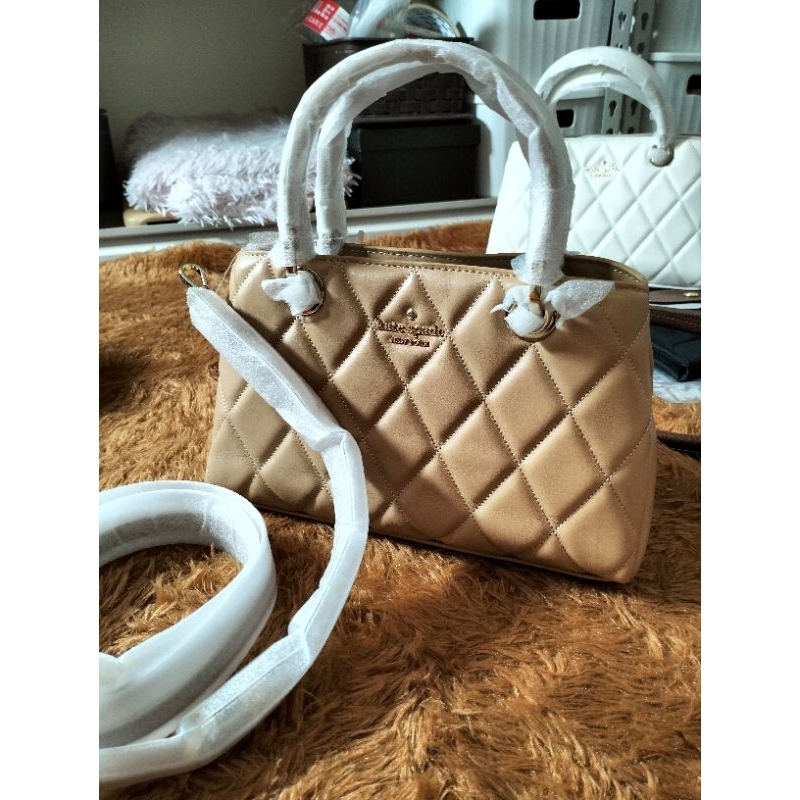 Tas Ks Carey Smooth Quilted Sullivan Small Satchel black/Tiramisu/Bajarose