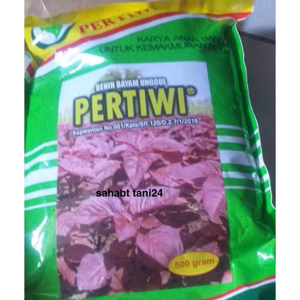 ( 500 gram ) Benih bayam merah PERTIWI 500 gram bibit bayam merah berkualitas dari benih pertiwi